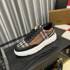 Burberry Leather and Check Terrace Sneakers