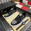 Burberry Leather and Check Terrace Sneakers