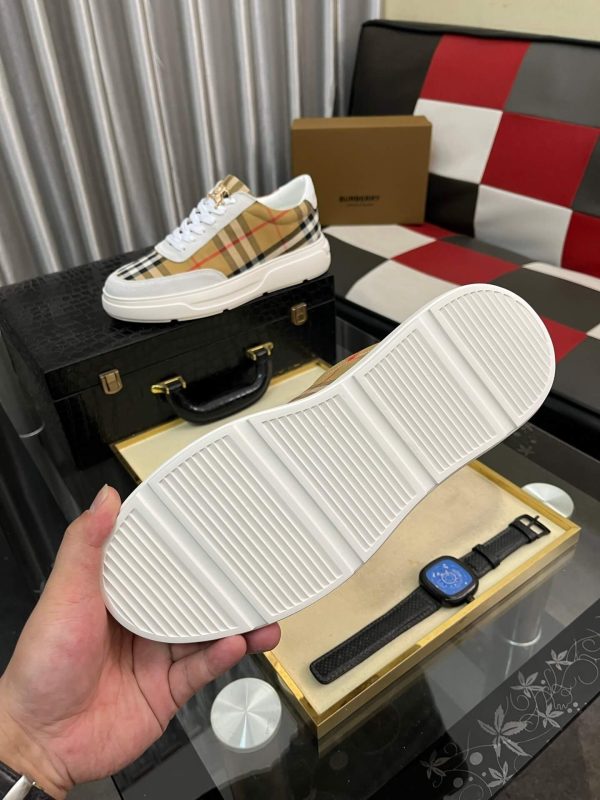 _Burberry- Leather -and -Check -Terrace -Sneakers (2) Burberry Leather and Check Terrace Sneakers