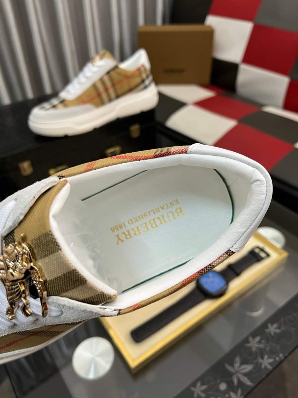 _Burberry- Leather -and -Check -Terrace -Sneakers (3) Burberry Leather and Check Terrace Sneakers
