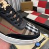 Burberry Leather and Check Terrace Sneakers