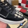 Burberry Leather and Check Terrace Sneakers