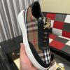 Burberry Leather and Check Terrace Sneakers