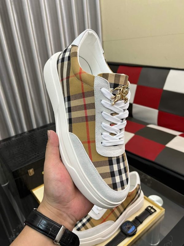 _Burberry- Leather -and -Check -Terrace -Sneakers (7) Burberry Leather and Check Terrace Sneakers