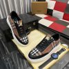 Burberry Leather and Check Terrace Sneakers