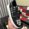 Burberry Leather and Check Terrace Sneakers