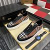 Burberry Leather and Check Terrace Sneakers