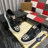 Burberry Leather and Check Terrace Sneakers