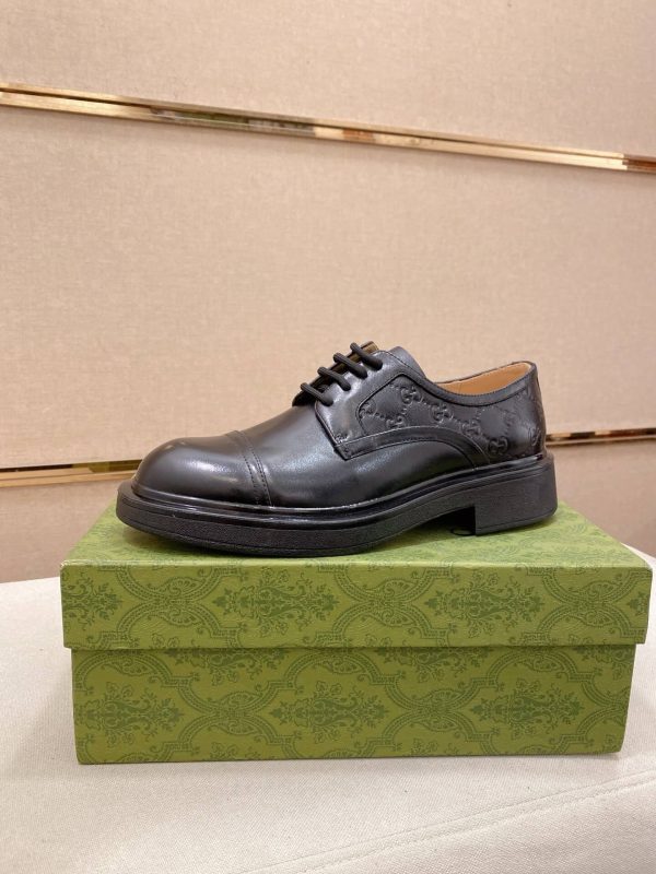 Gucci -Men's -black -leather -lace-up- shoes (2) Gucci Men's black leather lace-up shoes