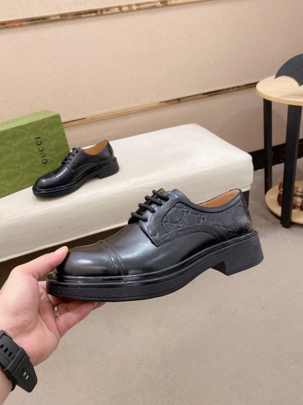Gucci -Men's -black -leather -lace-up- shoes (4) Gucci Men's black leather lace-up shoes