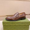 Gucci brown leather penny loafers