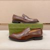 Gucci brown leather penny loafers