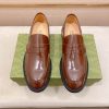 Gucci brown leather penny loafers