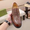 Gucci brown leather penny loafers