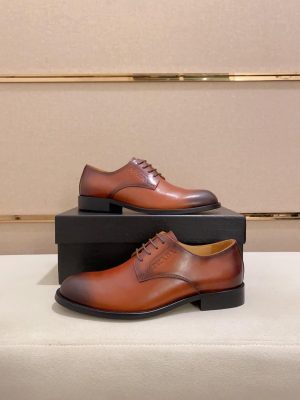 brown men's formal derby shoes.