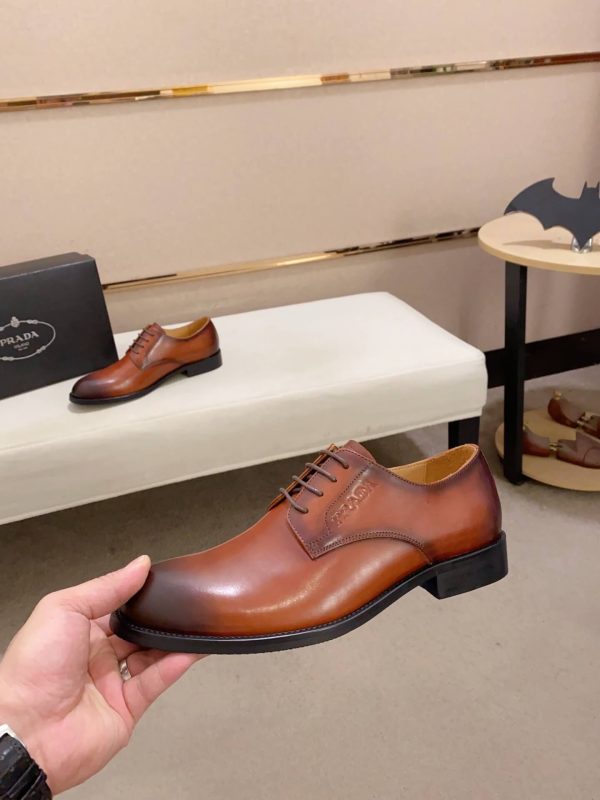brown men's formal derby shoes.