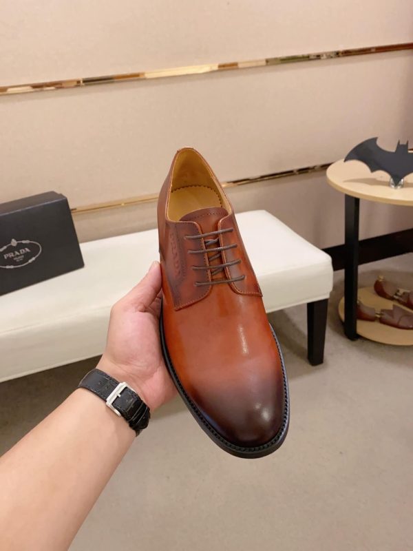 brown men's formal derby shoes.