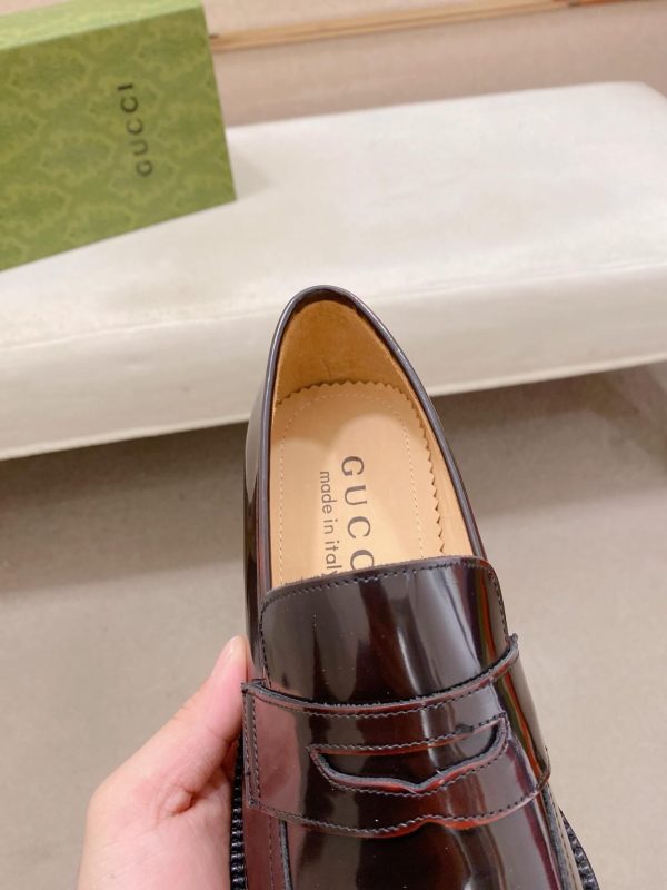 Gucci leather penny loafers