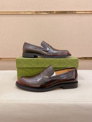 Gucci leather penny loafers