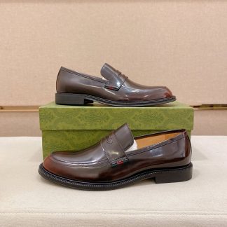 Gucci leather penny loafers