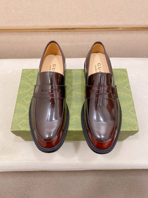 Gucci leather penny loafers