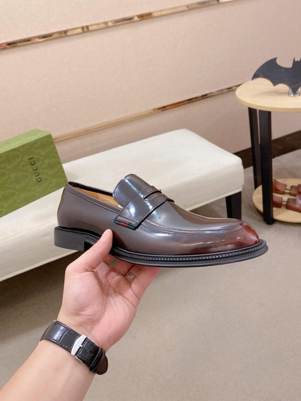 Gucci leather penny loafers