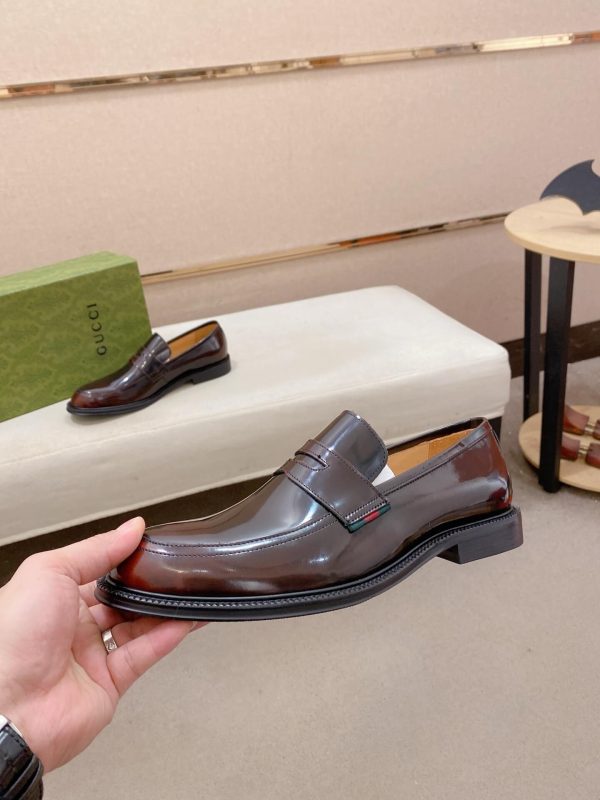 Gucci leather penny loafers