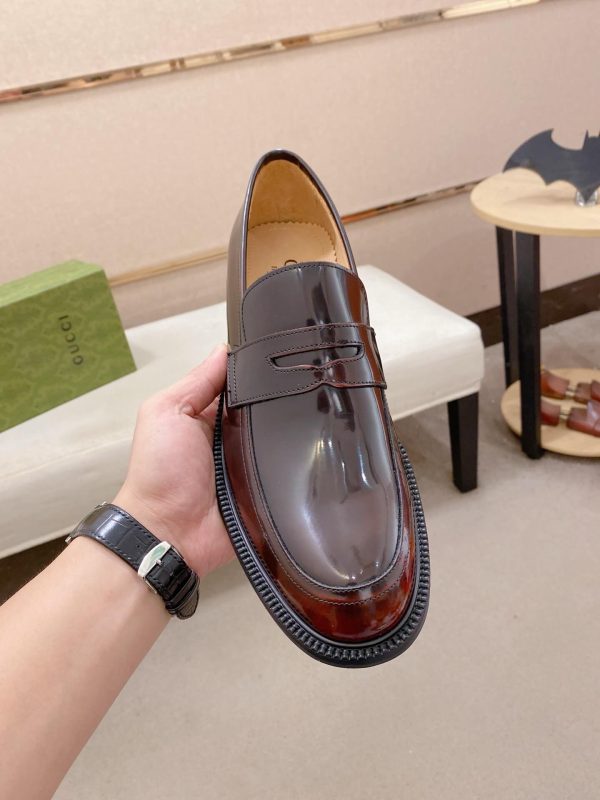 Gucci leather penny loafers