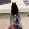 Prada Patent Leather Lasercut Accents Chelsea Boot