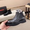 Prada- Patent -Leather -Lasercut- Accents -Chelsea- Boot (8) Prada Patent Leather Lasercut Accents Chelsea Boot