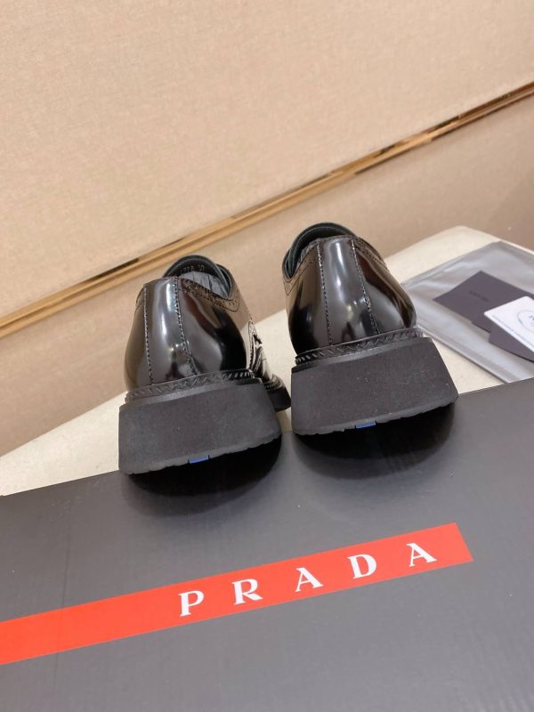 Prada brushed leather derby shoes