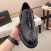 Prada brushed leather derby shoes