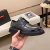Prada brushed leather derby shoes