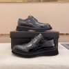 Prada brushed leather derby shoes