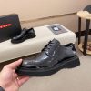 Prada brushed leather derby shoes