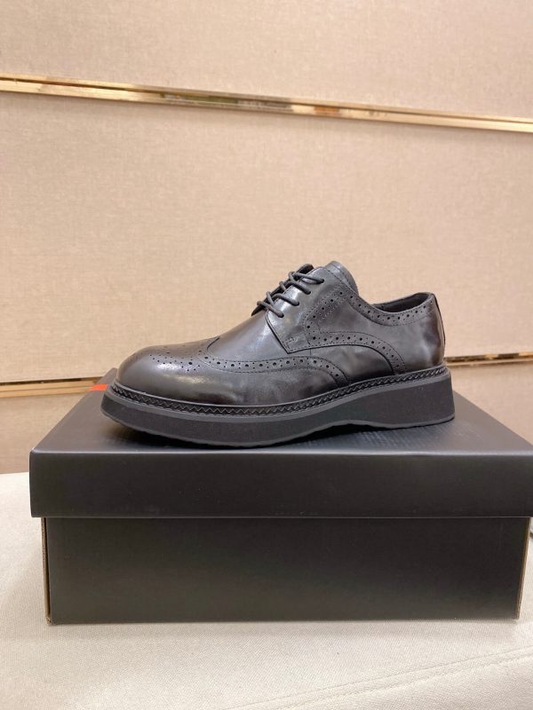 Prada men's black leather