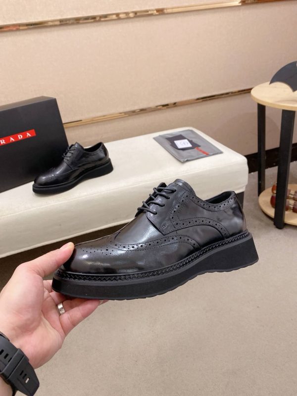 Prada men's black leather