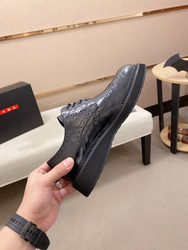 Prada men's black leather