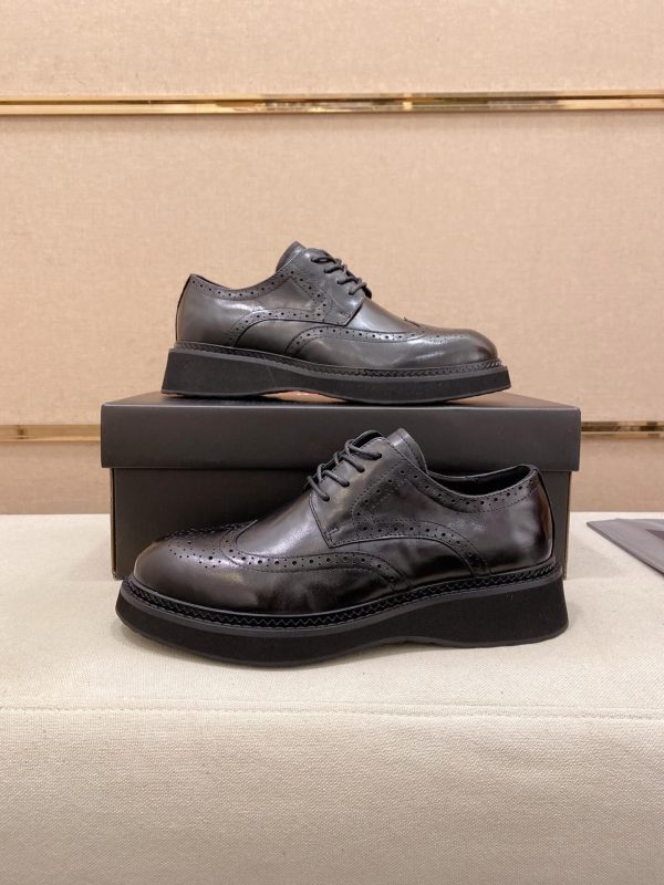 Prada men's black leather