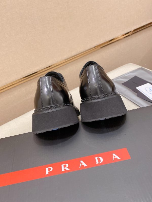 Prada men's black leather