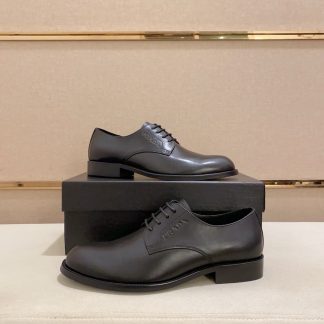 Black men's formal derby shoes.