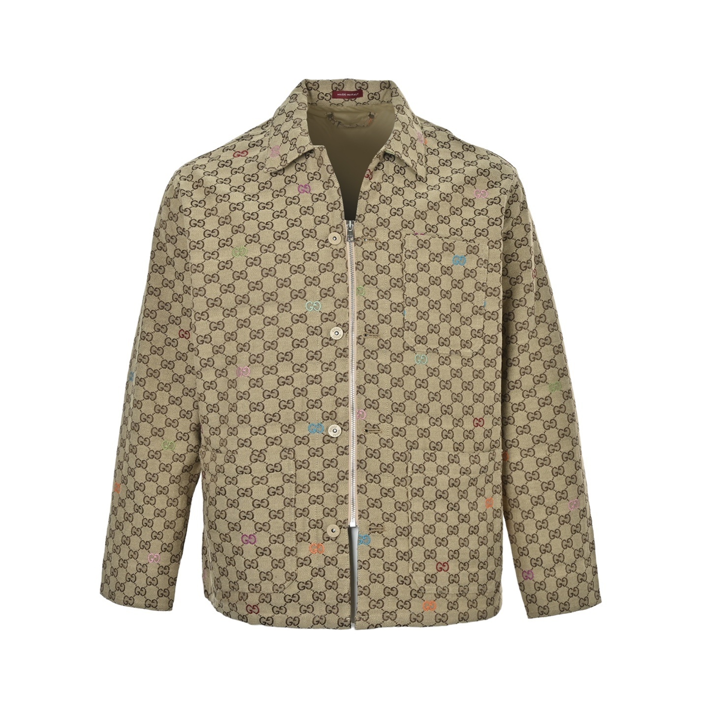 Gucci GG Canvas Bomber Jacket- Dark Brown