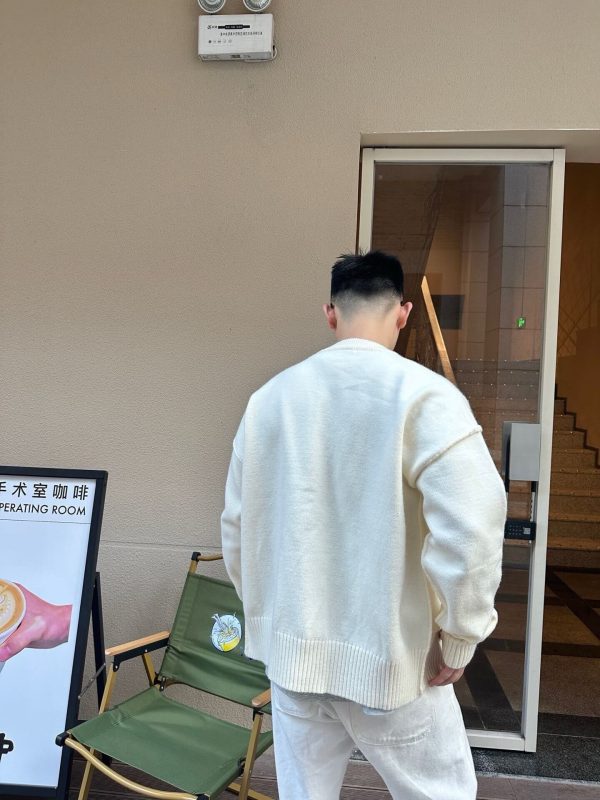 AMI Paris Ami de Cœur Cardigan Sweater- Cream