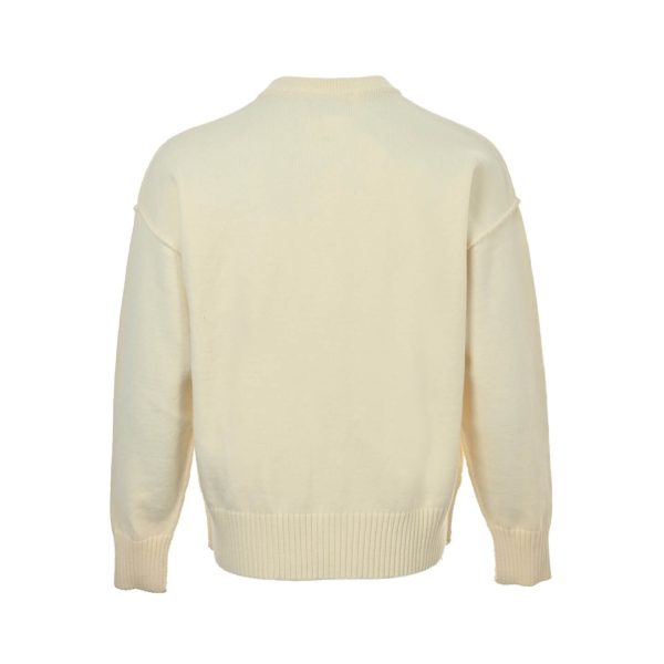 AMI Paris Ami de Cœur Cardigan Sweater- Cream