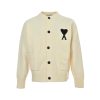 AMI Paris Ami de Cœur Cardigan Sweater- Cream