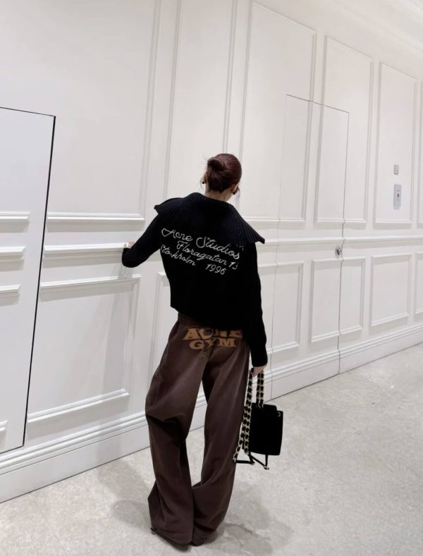 Acne Studios Prowser U Gym Organic Cotton Sweatpants- Dark Brown