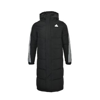 Adidas 3-Stripes Long Down Jacket- Black