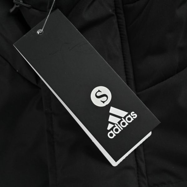 Adidas 3-Stripes Long Down Jacket- Black (5) Adidas 3-Stripes Long Down Jacket- Black