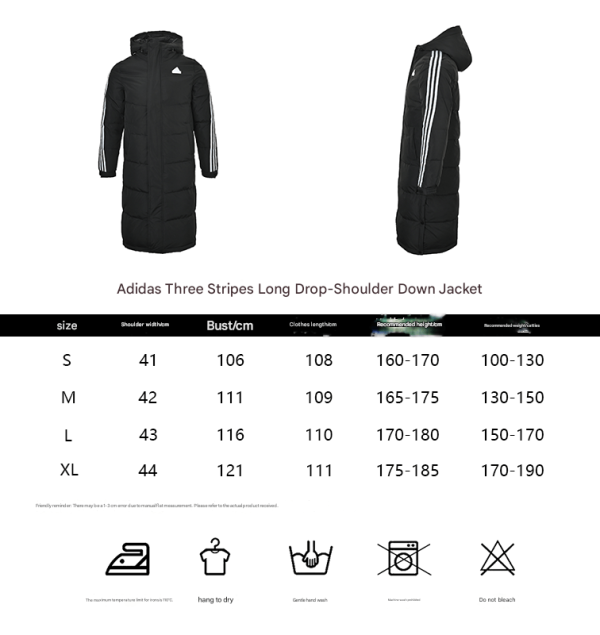 Adidas 3-Stripes Long Down Jacket- White (2) Adidas 3-Stripes Long Down Jacket- Grey