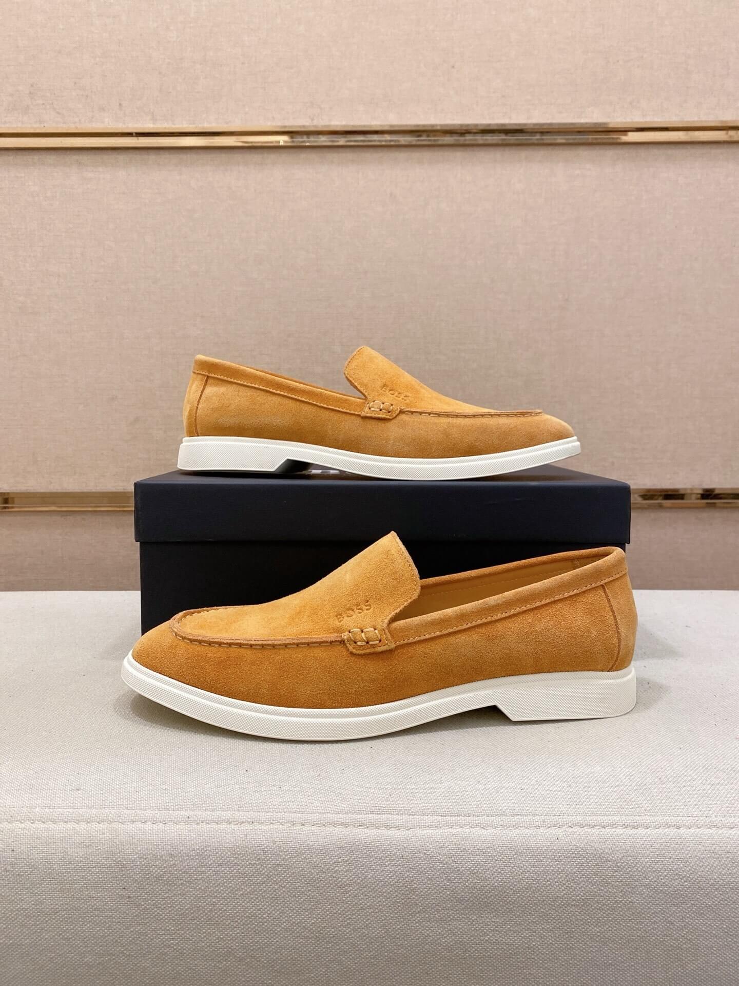 BOSS Sienne suede loafers